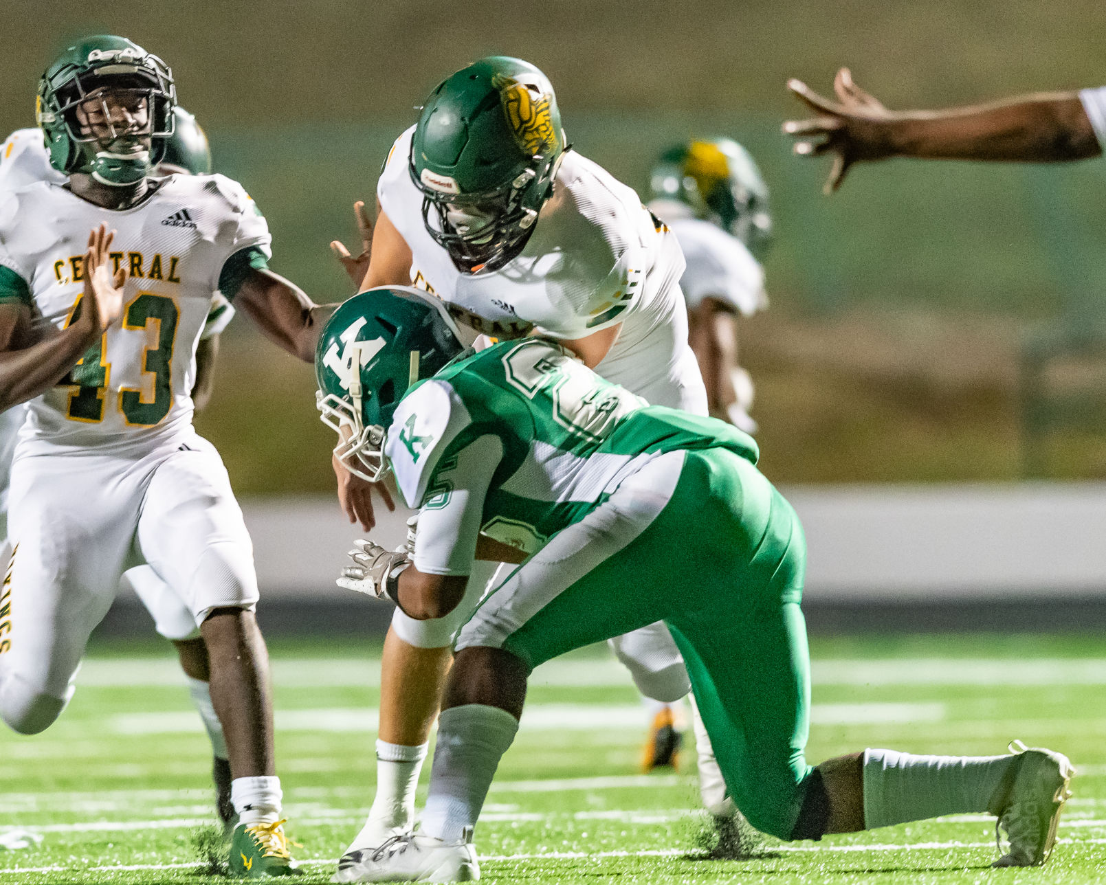 Friday night high school football action